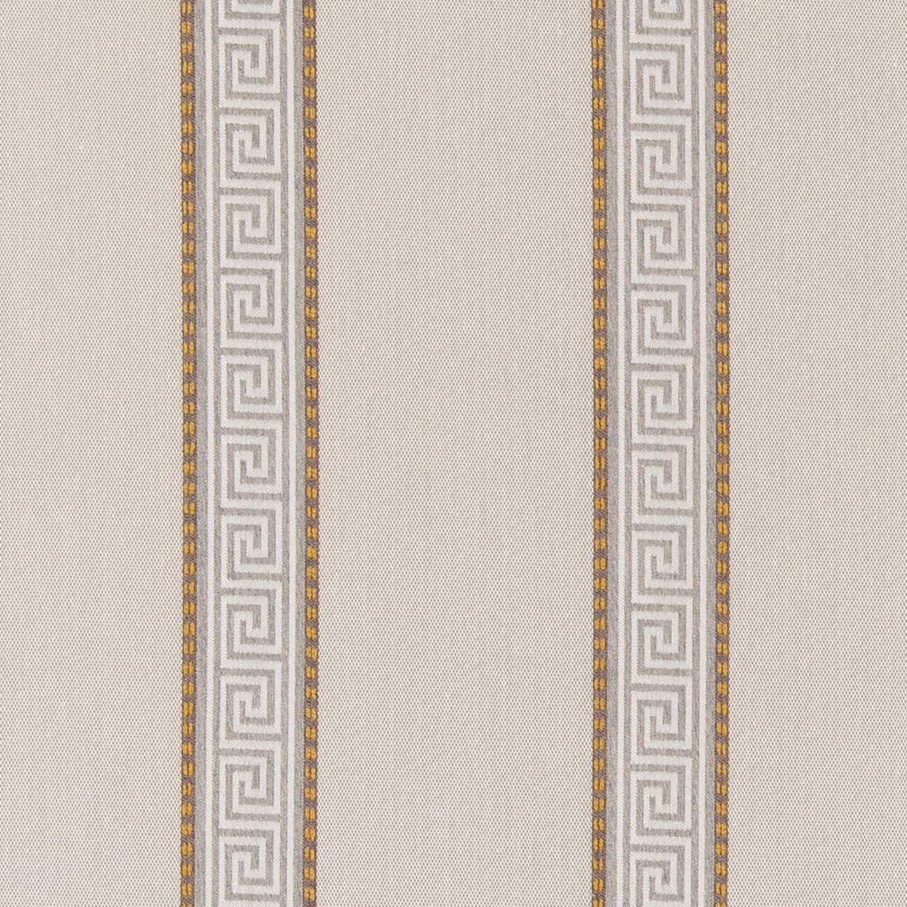 Linen - Beige & Taupe Greek Key,Stripe Upholstery Fabric 54 Inches"